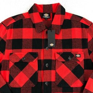 Dickies Red and Black Plaid Shirt Jacket